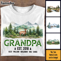 Personalized Gift For Grandpa Forest Lanscape Watercolor Shirt - Hoodie - Sweatshirt 29129 thumb 1