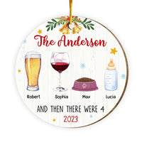 Personalized Gift For Family First Christmas Circle Ornament 29131 thumb 1