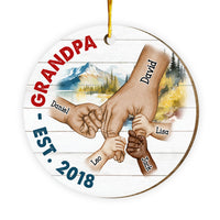 Personalized Gift For Grandpa Christmas Circle Ornament 29132 thumb 1