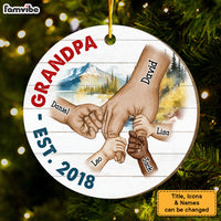 Personalized Gift For Grandpa Christmas Circle Ornament 29132 thumb 1