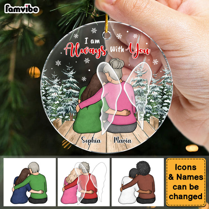 Personalized Christmas Gift Memorial I Am Always With You Circle Ornament 29137 1