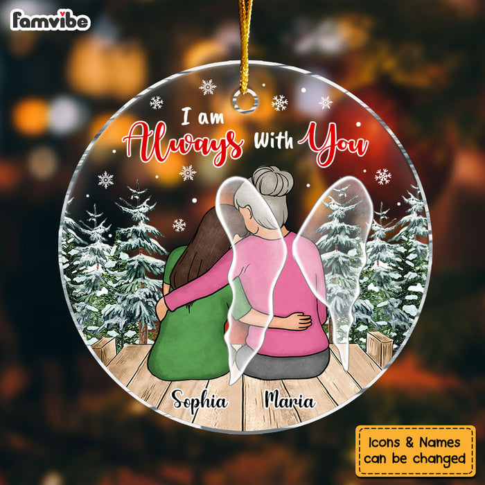 Personalized Christmas Gift Memorial I Am Always With You Circle Ornament 29137 1