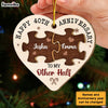 Personalized Happy 20th Anniversary To My Other Half Circle Ornament 29142 2 Layered Wood Ornament 1