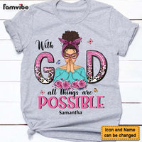 Personalized Gift For Daughter With God All Things Possible Shirt - Hoodie - Sweatshirt 29143 thumb 1