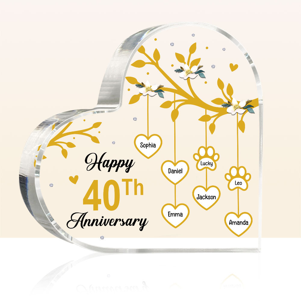 Personalized Happy 20th Anniversary Family Tree Acrylic Plaque 29151 Primary Mockup