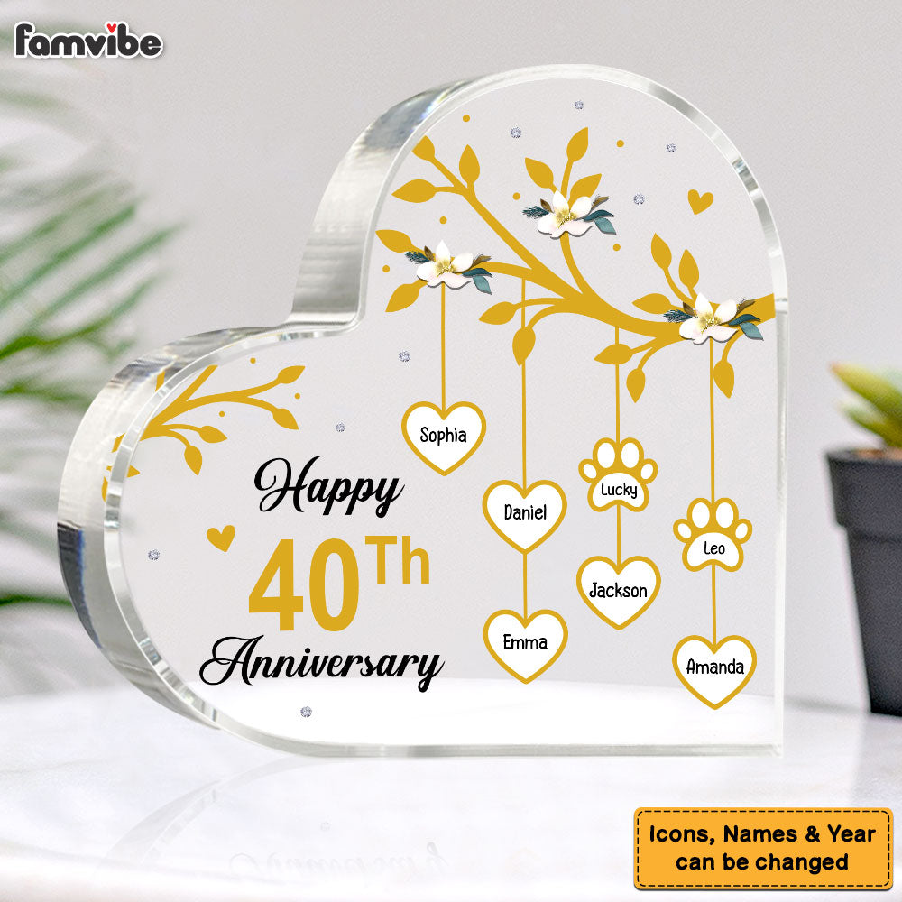 Personalized Happy 20th Anniversary Family Tree Acrylic Plaque 29151 Primary Mockup