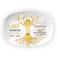 Personalized 40th Wedding Anniversary 40 Years Of Marriage Plate 29153 thumb 1