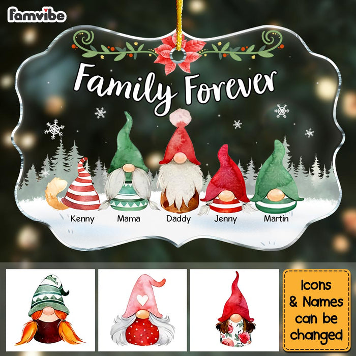 Personalized Family Forever Gnome Christmas Benelux Ornament 29154 1
