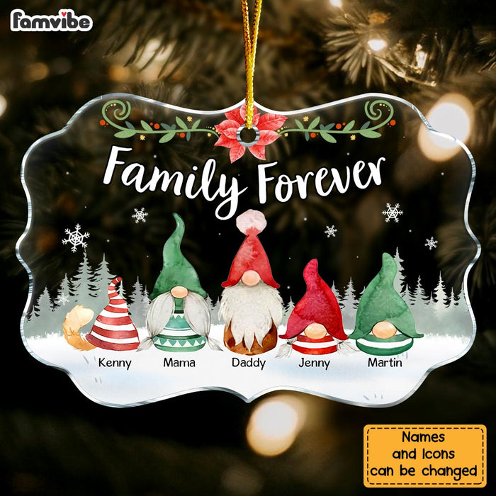 Personalized Family Forever Gnome Christmas Benelux Ornament 29154 1