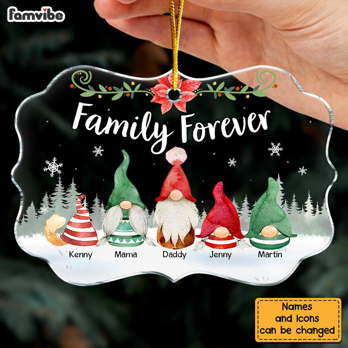 Personalized Family Forever Gnome Christmas Benelux Ornament 29154 1