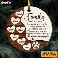 Personalized Family Definition Circle Ornament 29155 thumb 1