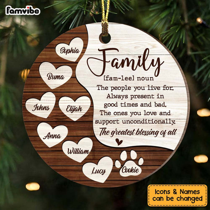 Personalized Family Definition Circle Ornament 29155 1