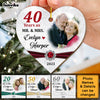 Personalized 40 Years As Mr. And Mrs. 40th Wedding Anniversary Heart Ornament 29158 1