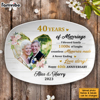 Personalized Wedding Anniversary Gift For Couple 40 Years Of Marriage Plate 29161 thumb 1