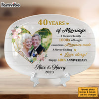 Personalized Wedding Anniversary Gift For Couple 40 Years Of Marriage Plate 29161 thumb 1