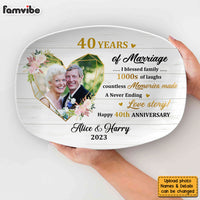 Personalized Wedding Anniversary Gift For Couple 40 Years Of Marriage Plate 29161 thumb 1