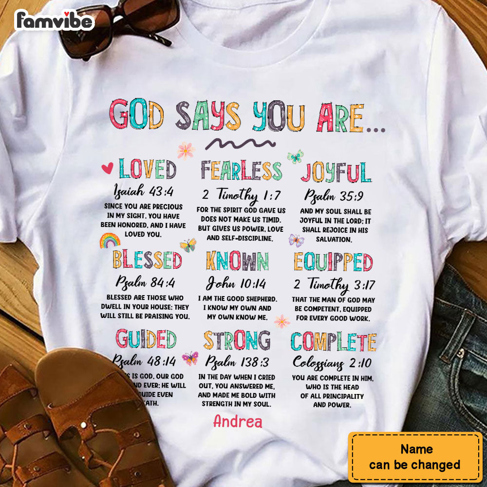 Personalized Gift For Daughter God Says You Are Shirt Hoodie Sweatshirt 29162 Primary Mockup