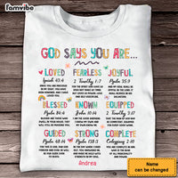 Personalized Gift For Daughter God Says You Are Shirt - Hoodie - Sweatshirt 29162 thumb 1
