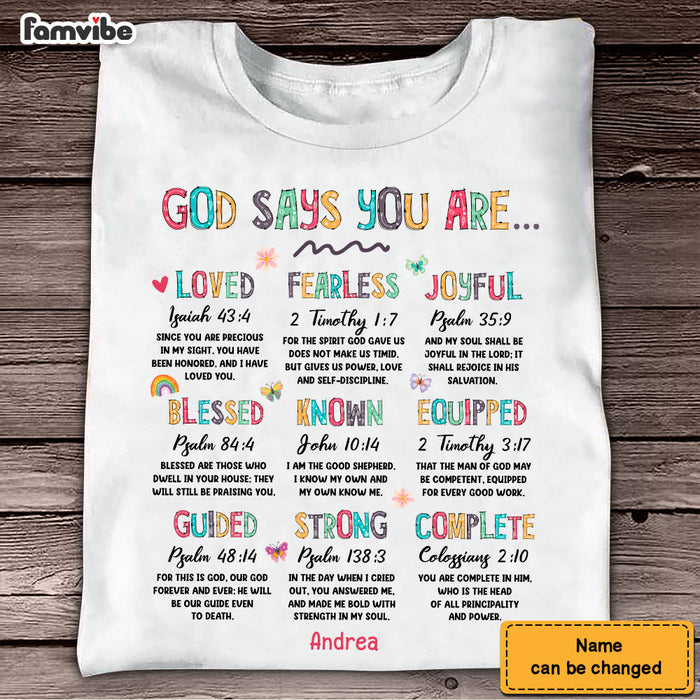 Personalized Gift For Daughter God Says You Are Shirt - Hoodie - Sweatshirt 29162 1