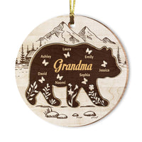 Personalized Grandma Bear Circle Ornament 29171 thumb 1