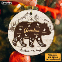 Personalized Grandma Bear Circle Ornament 29171 thumb 1