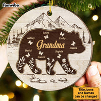 Personalized Grandma Bear Circle Ornament 29171 thumb 1