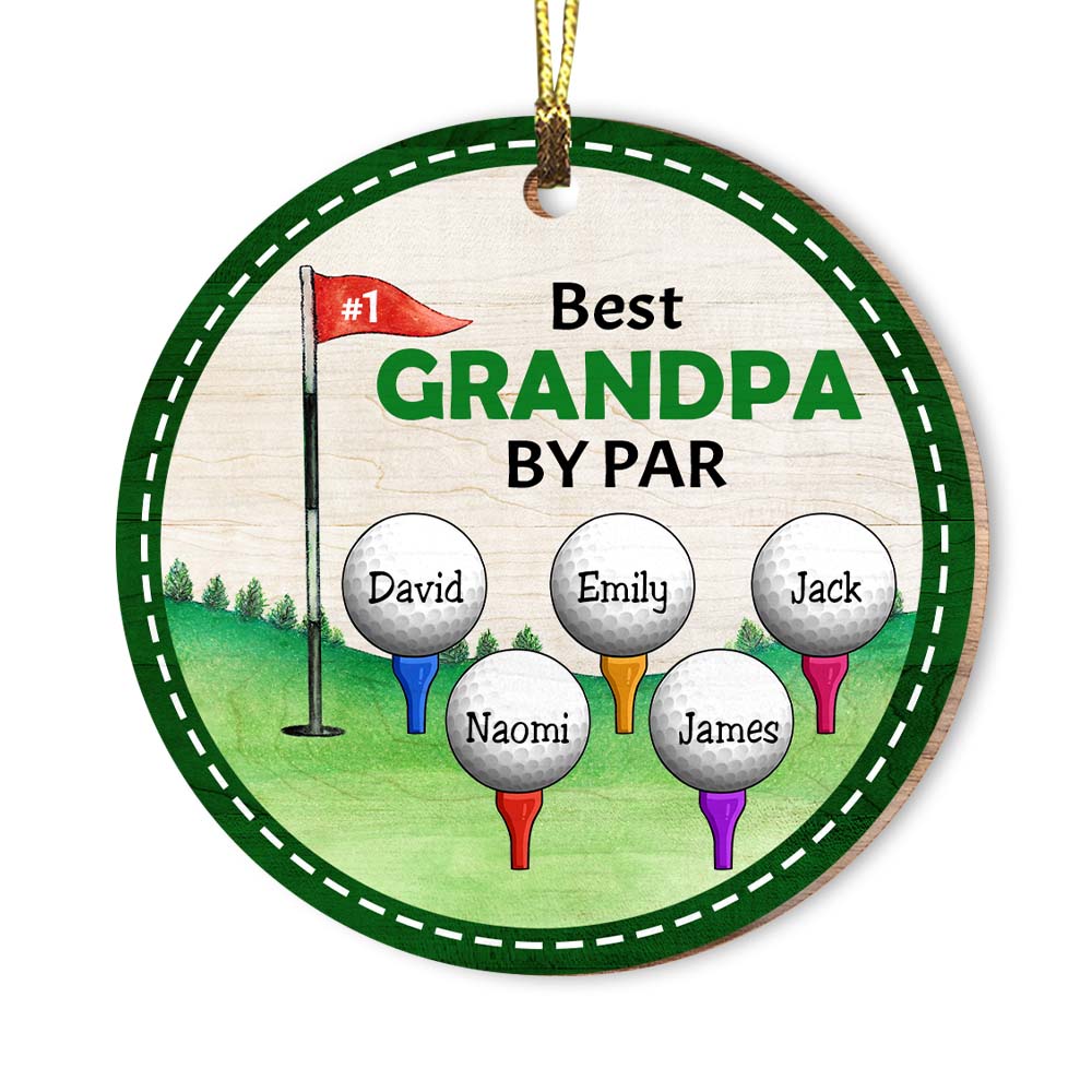Personalized Grandpa Golf Circle Ornament 29175 Primary Mockup