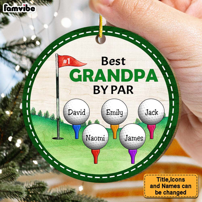 Personalized Grandpa Golf Circle Ornament 29175 1