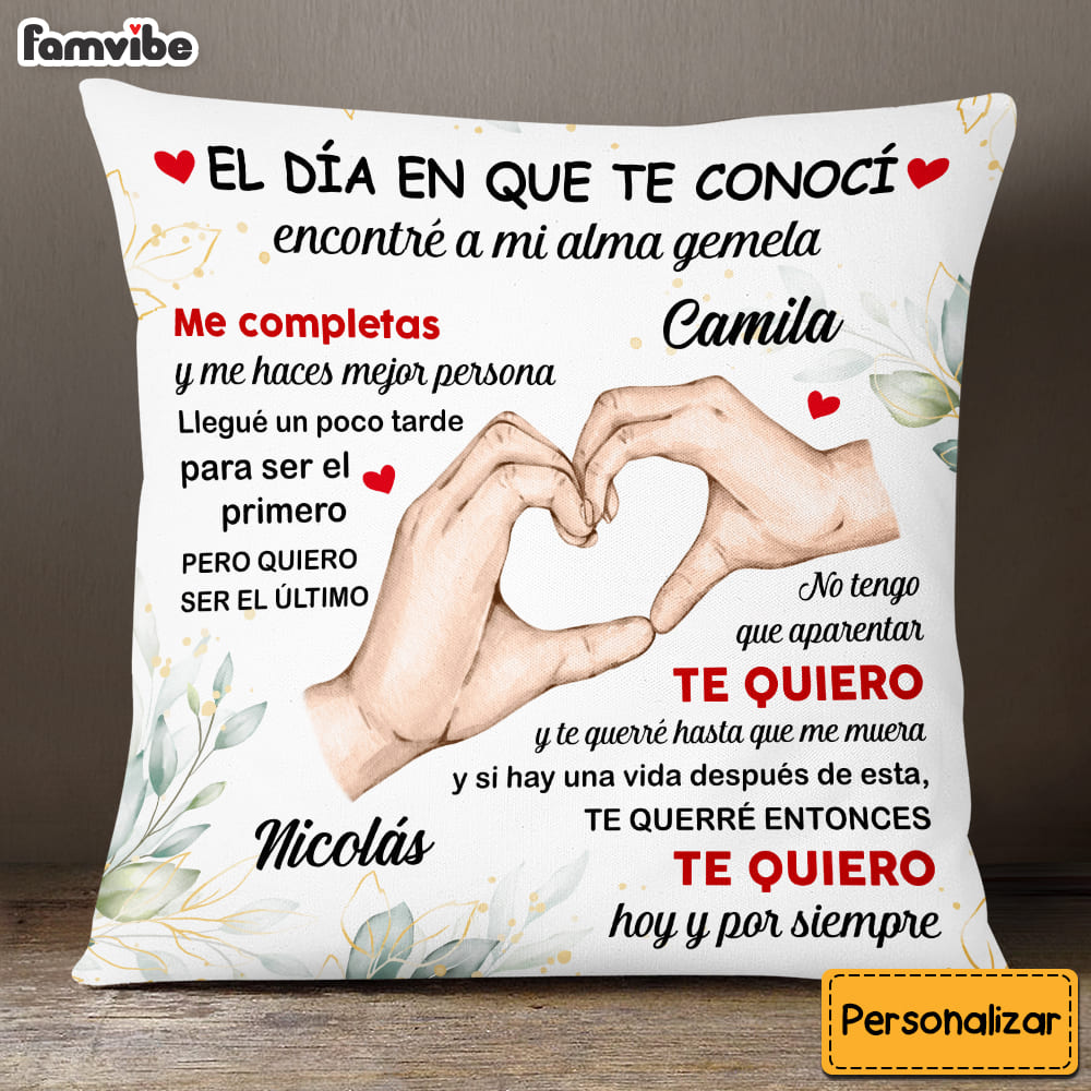 Personalized Couple Spanish Pareja Pillow 29176 Primary Mockup