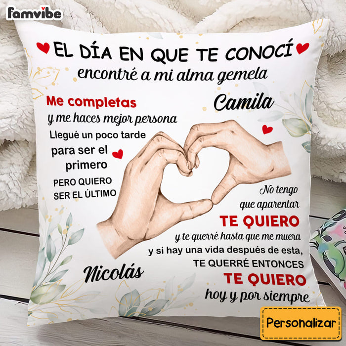 Personalized Couple Spanish Pareja Pillow 29176 1