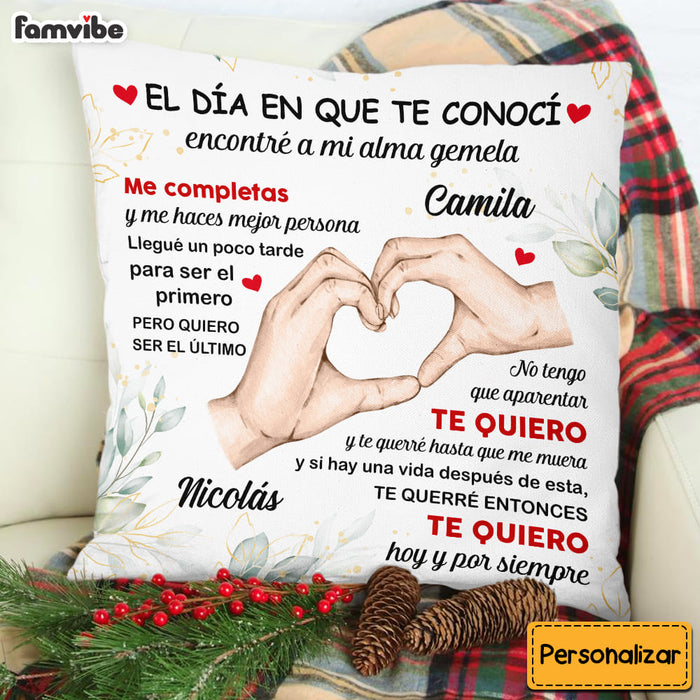 Personalized Couple Spanish Pareja Pillow 29176 1