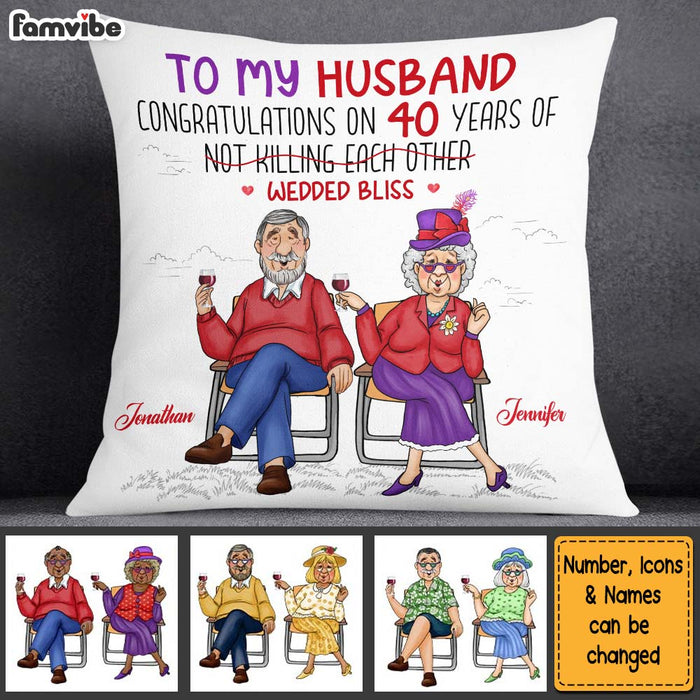 Personalized Gift For Husband Couple 40 Years Anniversary Pillow 29179 1