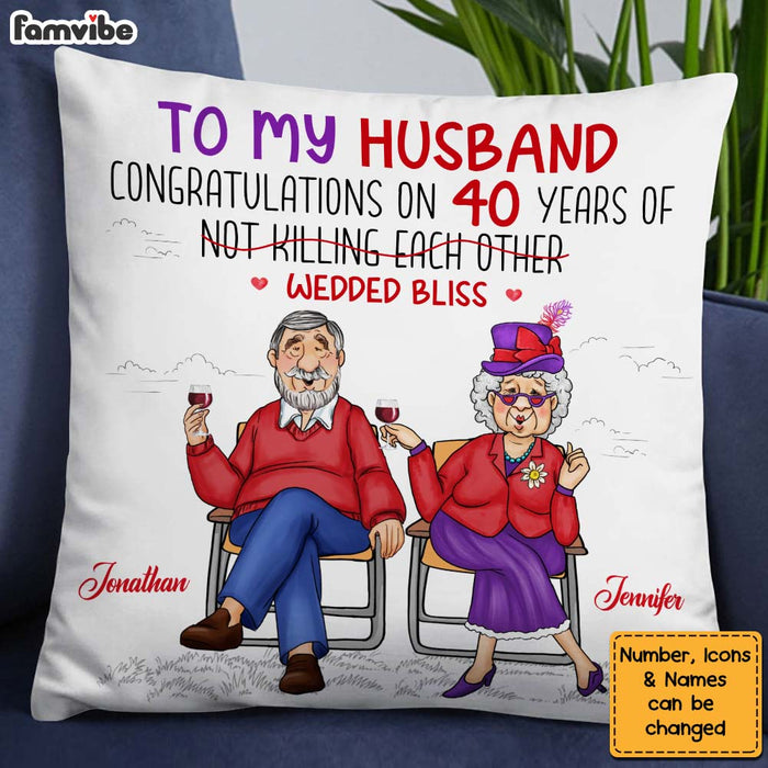 Personalized Gift For Husband Couple 40 Years Anniversary Pillow 29179 1