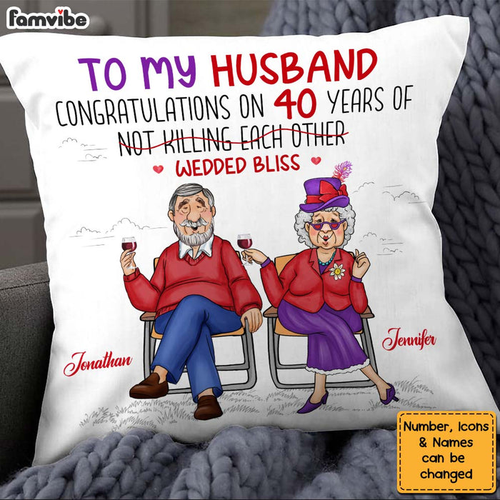 Personalized Gift For Husband Couple 40 Years Anniversary Pillow 29179 1