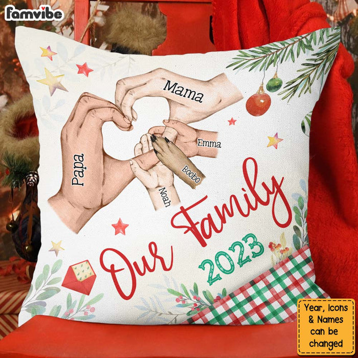 Personalized Family Christmas Pillow