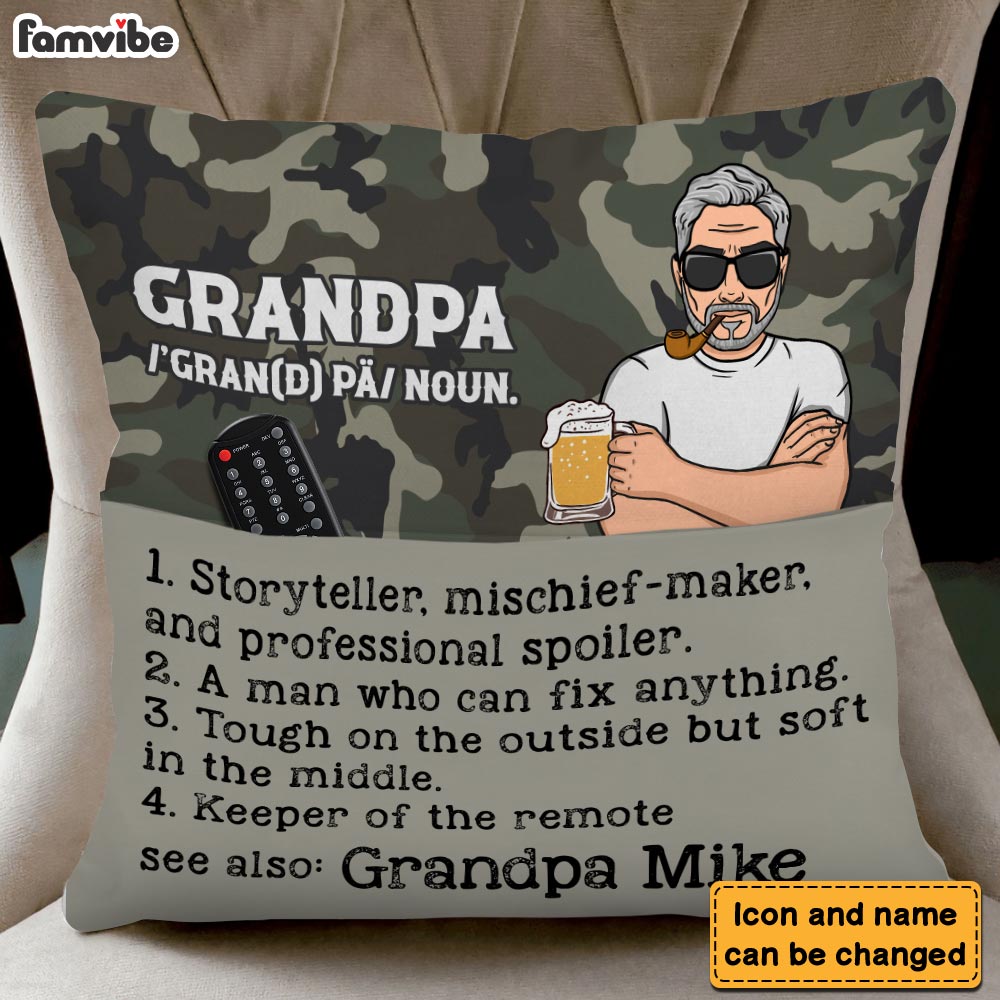 Personalized Grandpa Definition Pocket Pillow With Stuffing 29195 Primary Mockup