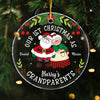 Personalized Gift For Couple 1st Christmas As Grandparents Circle Ornament 29196 1