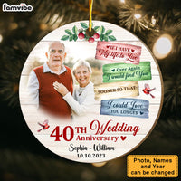 Personalized 20th Anniversary I Would Find You Sooner Upload Photo Circle Ornament 29198 thumb 1