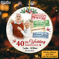 Personalized 20th Anniversary I Would Find You Sooner Upload Photo Circle Ornament 29198 thumb 1