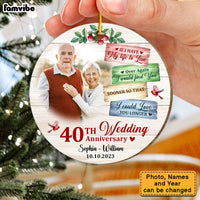 Personalized 20th Anniversary I Would Find You Sooner Upload Photo Circle Ornament 29198 thumb 1