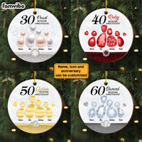Personalized Wedding Anniversary Gift For 40 Years Couple Circle Ornament 29199 thumb 1