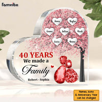 Personalized 40 Years Anniversary Gift For Couple Made A Family Acrylic Plaque 29202 thumb 1