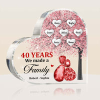 Personalized 40 Years Anniversary Gift For Couple Made A Family Acrylic Plaque 29202 thumb 1