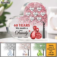 Personalized 40 Years Anniversary Gift For Couple Made A Family Acrylic Plaque 29202 thumb 1