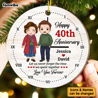 Personalized Couple Gift 40th Anniversary Love You Forever Circle Ornament 29205 thumb 1