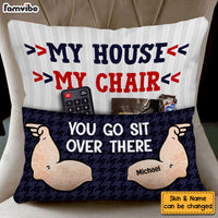 Personalized Gift For Papa Grandpa My House My Chair Pocket Pillow Pocket Pillow With Stuffing 29212 thumb 1