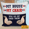 Personalized Gift For Papa Grandpa My House My Chair Pocket Pillow Pocket Pillow With Stuffing 29212 1