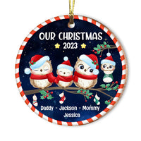 Personalized Gift For Family Our Christmas Circle Ornament 29213 thumb 1