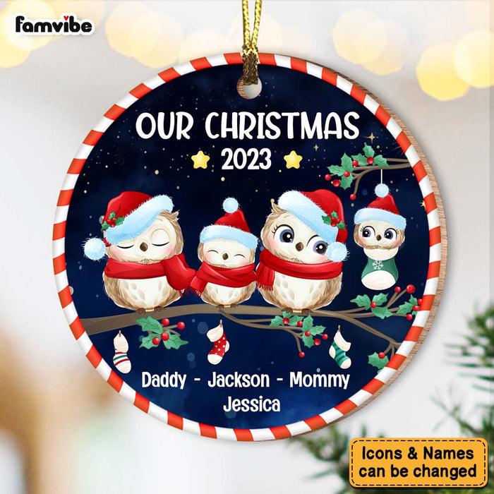 Personalized Gift For Family Our Christmas Circle Ornament 29213 1