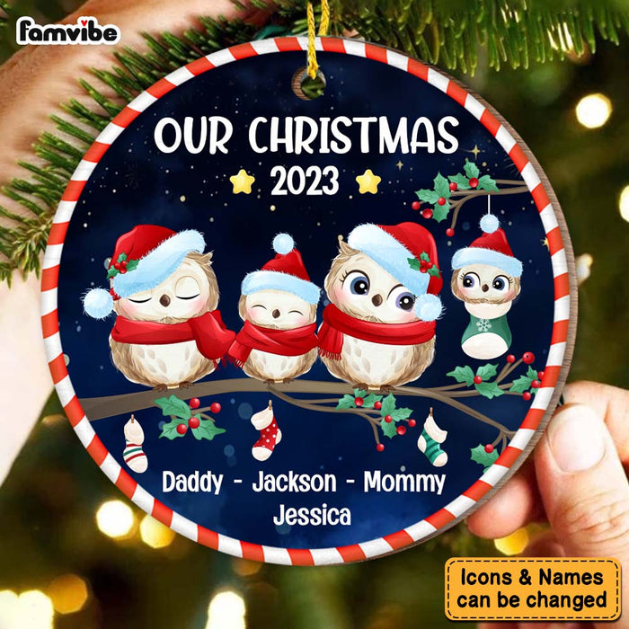 Personalized Gift For Family Our Christmas Circle Ornament 29213 1